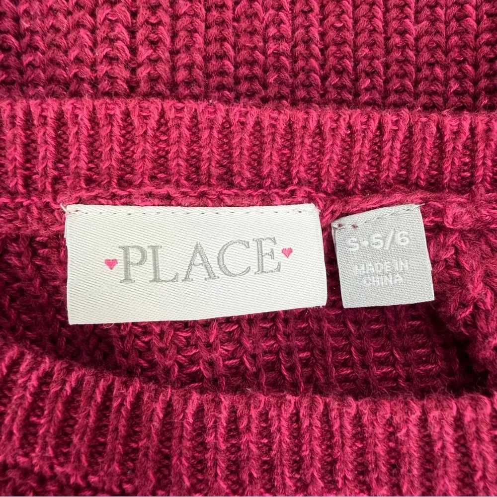The Children’s Place Burgundy Lace-Up Shoulder Knit‎ Sweater 5/6